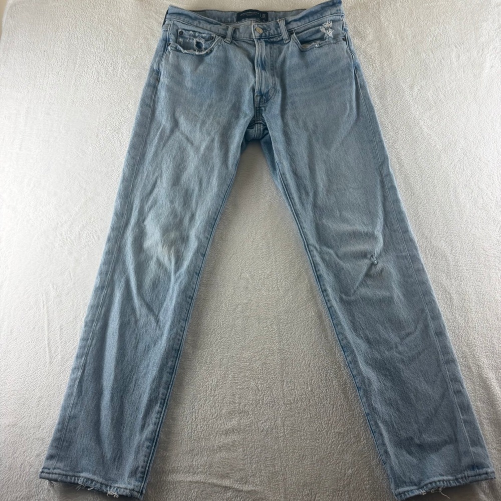 Abercrombie & Fitch Jeans A&F Vintage Stretch Straight Mens 32x32 Light Wash